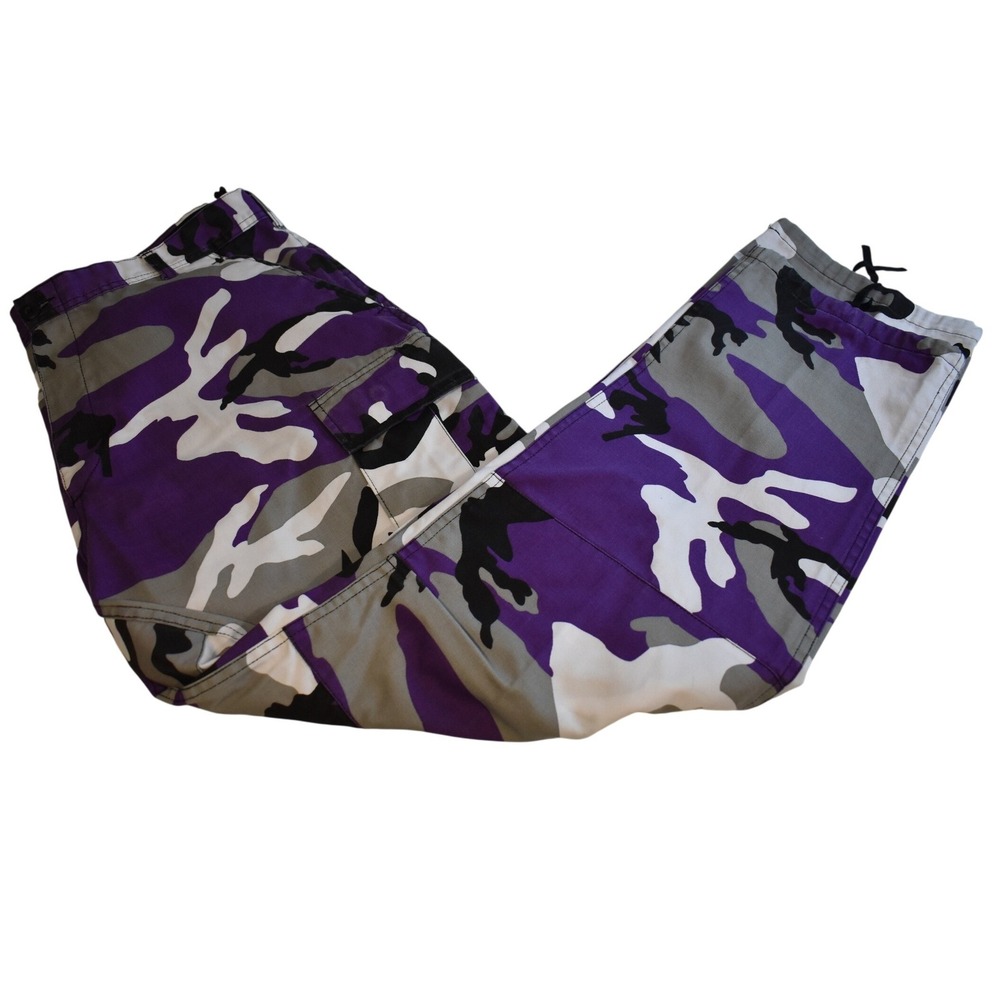 Rothco Cargo Pants Men Large Purple Camo Trousers Military Baltimore Raven's